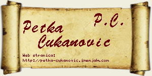 Petka Čukanović vizit kartica